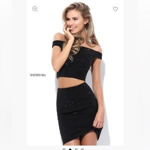 Sherri Hill 50701 black two piece dress